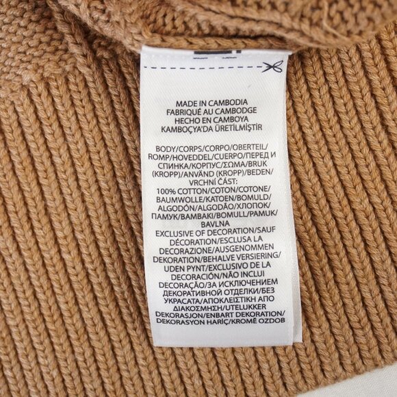 Polo Ralph Lauren Cable Knit Cotton Cardigan in Camel Brown Size Small - NWT - Picture 9 of 9